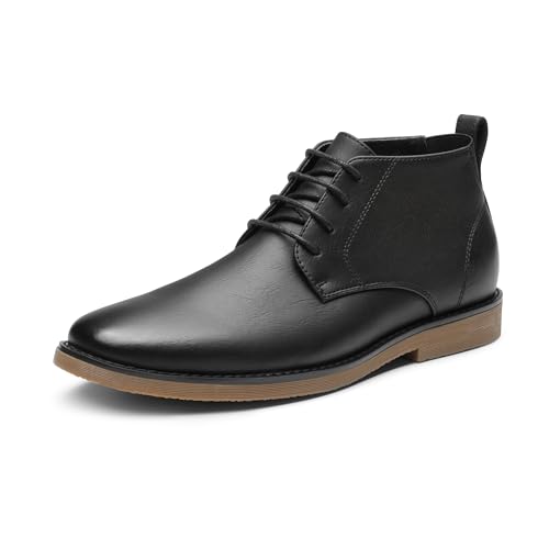 Bruno Marc Herren Chukka Boots Stiefelette Kleiden Wasserdicht Lederstiefel Schnürstiefel,Size 47,Schwarz,Chukka-1 Bruno Marc Herren Chukka Boots Stiefelette Kleiden Wasserdicht Lederstiefel Schnürstiefel,Size 47,Schwarz,Chukka-1 von Bruno Marc