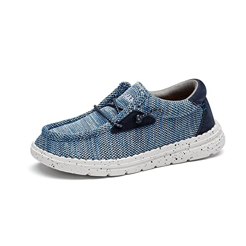 Bruno Marc Jungen Schnürschuhe Mokassins Kinder Flache Slipper Mädchen Slip on Loafer Weich Comfort Klassische Schnürschuhe Blau SBLS2213K Größe 32 (EUR) von Bruno Marc