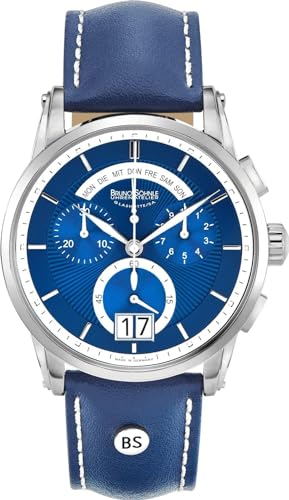 Bruno Söhnle Unisex Analog Quarz Uhr mit Kalbsleder Armband 17-13117-341 von Bruno Söhnle