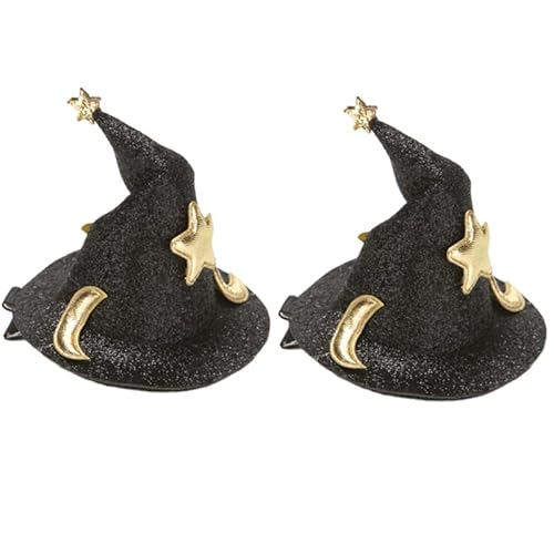 Btgghytr Hübsche Seitenklammer, Halloween-Haarspangen, Seitenclip, Zauberer, Hut, Haarspange, Kopfschmuck für Halloween, Cosplay, Haarstyling-Clips für Damen und Mädchen Btgghytr Hübsche Seitenklammer, Halloween-Haarspangen, Seitenclip, Zauberer, Hut, Haarspange, Kopfschmuck für Halloween, Cosplay, Haarstyling-Clips für Damen und Mädchen von Btgghytr