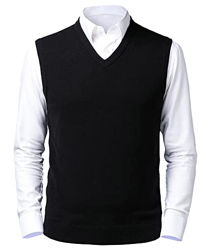 Btmpmcs Herren Pullunder Weste Ärmellose Strickweste V-Ausschnitt Wollweste Herbst Winter Gestrickt Pullover Lässige Feinstrick Pulloverwestee für Klassische Gentleman Btmpmcs Herren Pullunder Weste Ärmellose Strickweste V-Ausschnitt Wollweste Herbst Winter Gestrickt Pullover Lässige Feinstrick Pulloverwestee für Klassische Gentleman von Btmpmcs