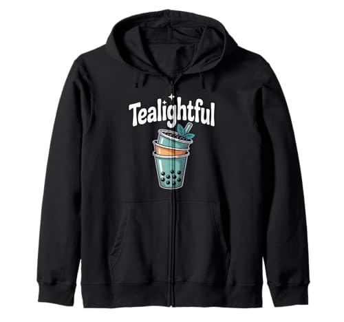 Teelicht im Boba-Design für Teeliebhaber Kapuzenjacke Teelicht im Boba-Design für Teeliebhaber Kapuzenjacke von Bubble Tea Enthusiast Apparel