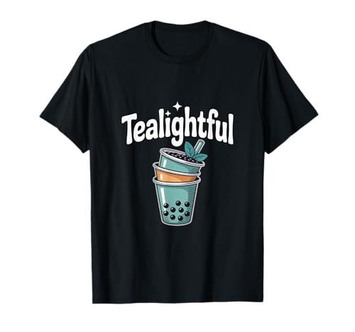 Teelicht im Boba-Design für Teeliebhaber T-Shirt Teelicht im Boba-Design für Teeliebhaber T-Shirt von Bubble Tea Enthusiast Apparel