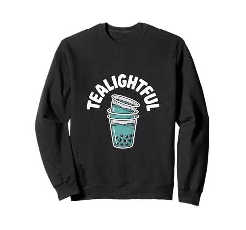 Lustiges Teelicht im Bubble Tea-Design Sweatshirt Lustiges Teelicht im Bubble Tea-Design Sweatshirt von Bubble Tea Enthusiasts Fun Lovers