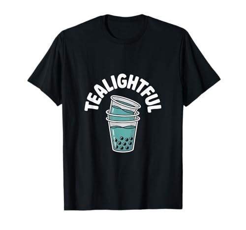 Lustiges Teelicht im Bubble Tea-Design T-Shirt Lustiges Teelicht im Bubble Tea-Design T-Shirt von Bubble Tea Enthusiasts Fun Lovers