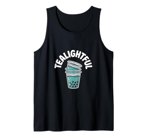 Lustiges Teelicht im Bubble Tea-Design Tank Top Lustiges Teelicht im Bubble Tea-Design Tank Top von Bubble Tea Enthusiasts Fun Lovers