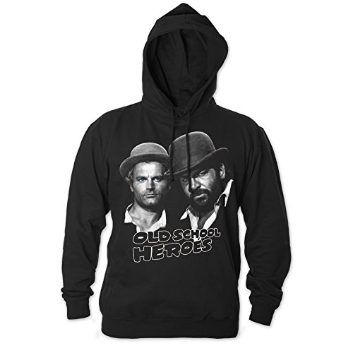 Bud Spencer Herren Old School Heroes Hoodie (schwarz) (3XL) von Bud Spencer