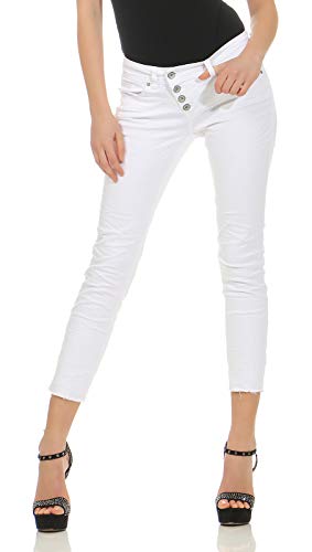 Buena Vista Damen Jeans Malibu 7/8 Stretch Twill White Weiss - XXS von Buena Vista