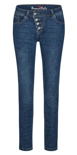 Buena Vista Damen Jeans Malibu Soft Warming Dawn Denim (DE/NL/SE/PL, Alphanumerisch, XL, Regular, Regular, Dawn Denim) von Buena Vista