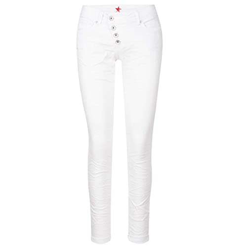 Buena Vista Damen Jeans Malibu Stretch Twill Weiss - S von Buena Vista