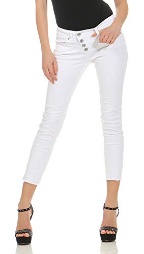 Buena Vista Damenjeans Malibu 7/8 Stretch Twill Jeans Hose (XL, 032 White) von Buena Vista