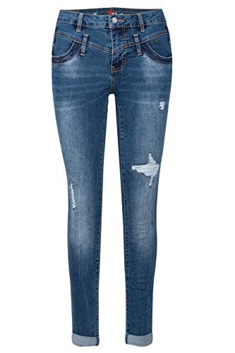 Buena Vista Jeans Florida Stretch Denim Destroyed in Blau, Größe XS von Buena Vista