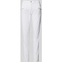 Buena Vista Slim Fit Hose mit asymmetrischer Knopfleiste Modell 'Florida' in Weiss, Größe M von Buena Vista