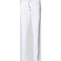 Buena Vista Slim Fit Hose mit asymmetrischer Knopfleiste Modell 'Malibu' in Weiss, Größe L von Buena Vista