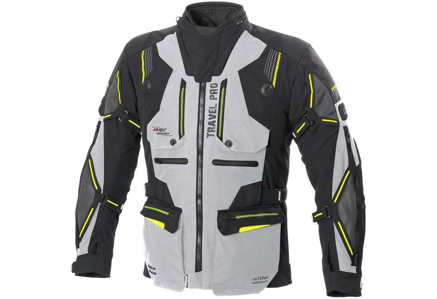 Büse Motorradjacke Büse Travel Pro Textiljacke schwarz / hellgrau Herren 54 von Büse