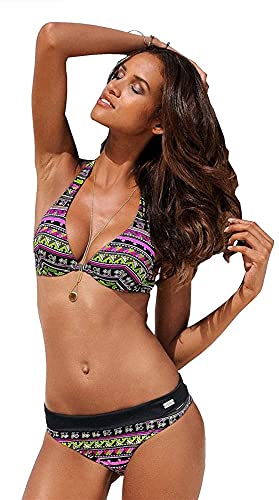 Buffalo Damen Bügel Bikini (Schwarz-Grün, 36 / B) von Buffalo Damen