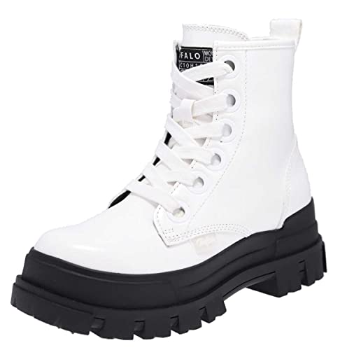 BUFFALO Damen Schnürstiefelette ASPHA weiß 37 von Buffalo