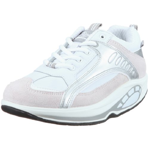 Buffalo 113324 7000-145 SOFT ACTION LEATHER WHITE212, Damen Sportschuhe - Fitness, Weiss (WHITE212), EU 36 von Buffalo