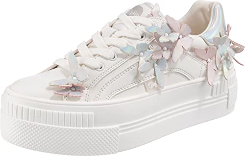 Buffalo Damen PAIRED Butterflies Sneaker, White, 41 EU von Buffalo