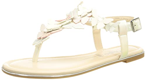 Buffalo Damen Rhonda Flache Sandale, Pearl White, 41 EU von Buffalo