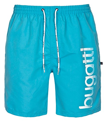 Bugatti - Herren Badeshort in Marineblau, türkis oder schwarz, Türkis, L von bugatti