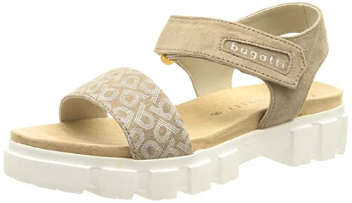 bugatti Damen Mary Sandale, Taupe/White, 37 EU von bugatti