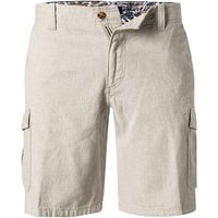 bugatti Herren Cargoshorts beige Baumwolle-Leinen von Bugatti