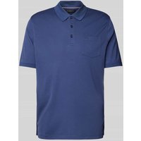 bugatti Regular Fit Poloshirt mit Brusttasche in Marine Melange, Größe XL von Bugatti