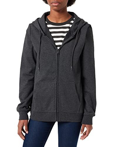 Build Your Brand Damen Ladies Basic Zip Hoody Kapuzenpullover, Charcoal, 3XL von Build Your Brand