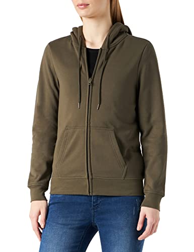 Build Your Brand Damen Ladies Basic Zip Hoody Kapuzenpullover, Olive, 3XL von Build Your Brand