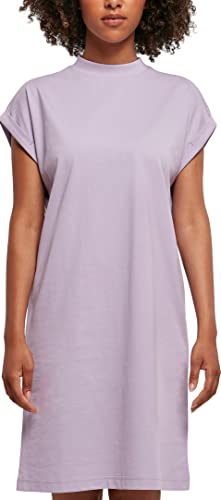 Build Your Brand Damen Ladies Turtle Extended Shoulder Dress Kleid, Lilac, 4XL von Build Your Brand