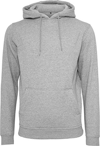 Build Your Brand Herren Heavy Hoody Jacke, Grau (Heather Grey 00431), Large von Build Your Brand