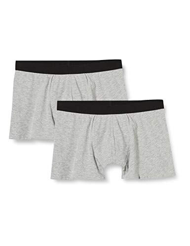 Build Your Brand Mens BY132-Men Boxer Shorts 2-Pack Underwear, Heather Grey, S von Build Your Brand