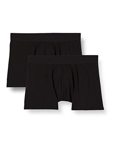 Build Your Brand Mens BY132-Men Boxer Shorts 2-Pack Underwear, Black, 4XL von Build Your Brand