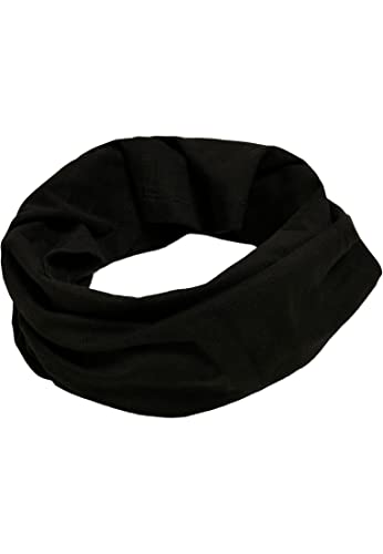 Build your Brand Black Organic Cotton Tubescarf, schlauchschal aus bio-baumwolle erhätlich in schwarz, einheitsgröße von Build Your Brand