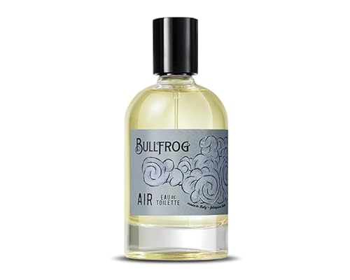 Bullfrog Eau de Toilette Elements: Air 100 ml, Duft für Herren, Noten von Feigenholz, Gras Mate, Mandel, Sandelholz und Vanille, hergestellt in Italien von Bullfrog