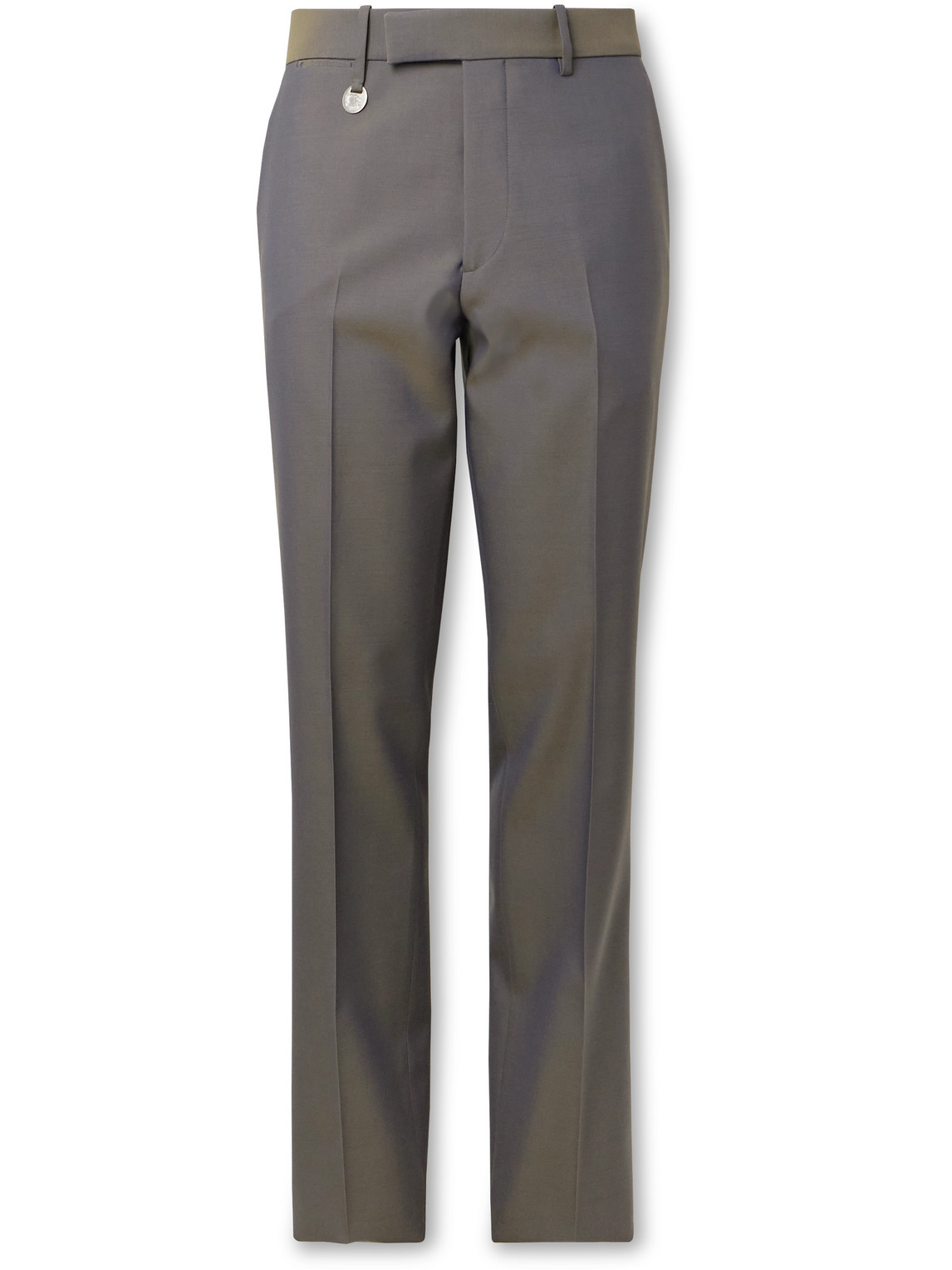 Burberry - Straight-Leg Iridescent Wool Suit Trousers - Men - Gray - IT 48 von Burberry