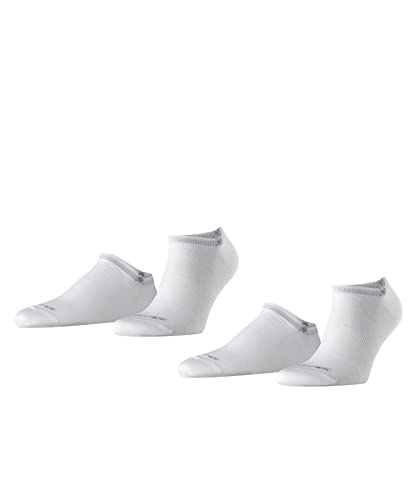 Burlington Herren Sneakersocken Everyday 2-Pack M SN Baumwolle kurz einfarbig 2 Paar, Weiß (White 2000), 40-46 von Burlington