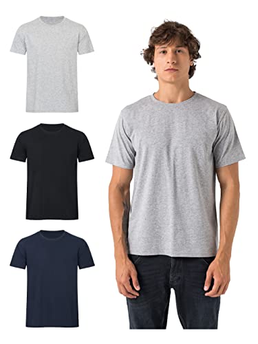 Burnell & Son Tshirt Herren 3er Pack aus 100% Baumwolle Regular Fit Basic Männer T-Shirt Set (S-5XL) Mix2 5XL von Burnell & Son