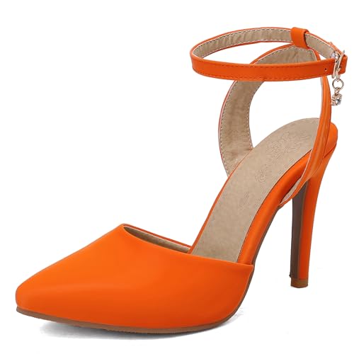 Bviennic Damen Stiletto Höhe Ferse Sandals Elegant 0711 Orange Gr 34 EU Bviennic Damen Stiletto Höhe Ferse Sandals Elegant 0711 Orange Gr 34 EU von Bviennic