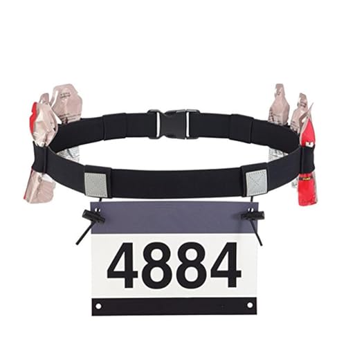 Triathlons Startnummernband Laufgürtel Mit Nummernhalter Laufgürtel Für Sportwettkämpfe Running Startnummerngürtel Bauchtasche Gürteltasche Für Triathlons, Marathon, Laufen, Radfahren von Bvizyelck