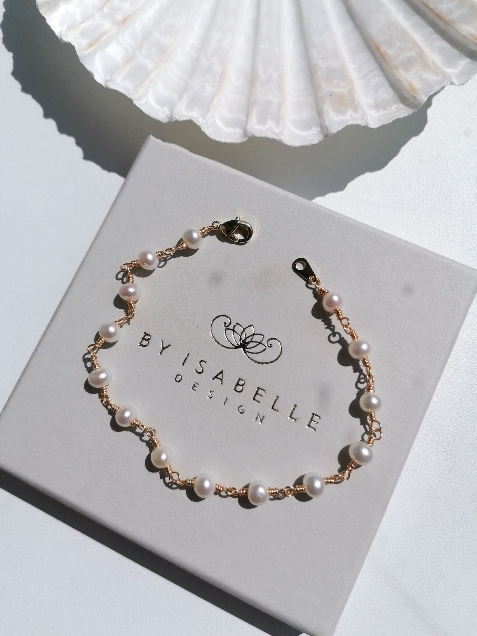 Rosenkranz Perlenarmband, Draht Gewickelt Boho Brautschmuck, Geschenk Für Sie, Mode-Accessoire von ByIsabelleDesign