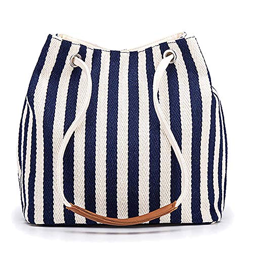 Bydenwely Strandtasche Damen, Klein Mittel Canvas Beach Bag Sommer Strandtasche, Umhängetasche für Reisen, Fitnessstudio, Schwimmen, Einkaufen, am Pool, Daily Working Handtasche von Bydenwely