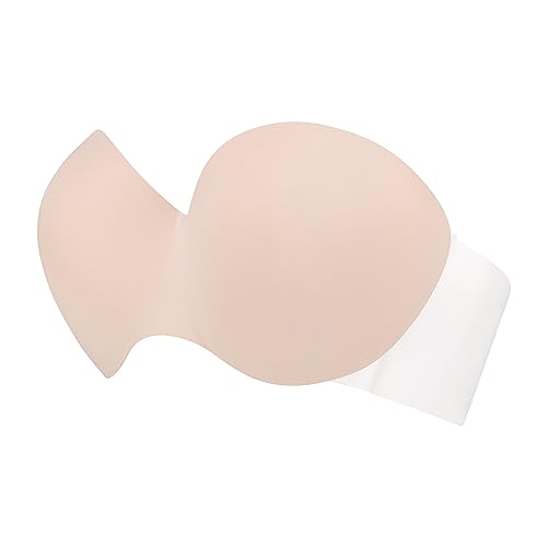 Bye Bra Glam BH, selbstklebender BH, nahtloser und rückenfreier BH, geformte und verdrahtete Körbchen, bis Cup H, beige/schwarz, beige, F von Bye Bra