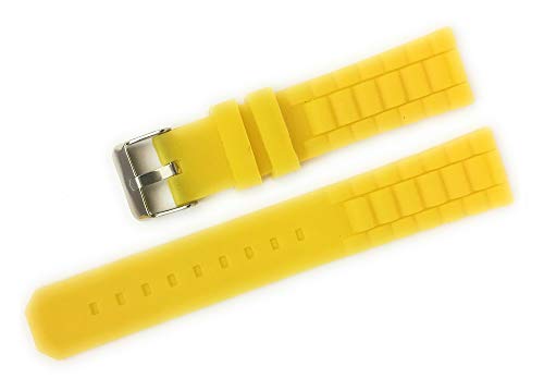 C CAVADINI Unisex Silikon Uhrenarmband (18mm, gelb) von C CAVADINI