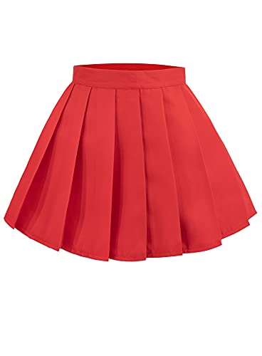 C-ZOFEK Roter Falten-Minirock, Übergröße, Skater-Tennis, für Damen, Weihnachten, Halloween, Kostüm, Only Rock, Klein C-ZOFEK Roter Falten-Minirock, Übergröße, Skater-Tennis, für Damen, Weihnachten, Halloween, Kostüm, Only Rock, Klein von C-ZOFEK