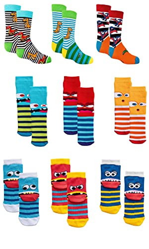 C&C KIDS Kinder Socken,9er Pack,31/34,Monster/Dino von C&C KIDS