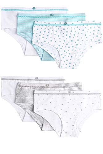 C&C KIDS Mädchen Panties,6Pack,128,Türkis/Grau/Weiß von C&C KIDS