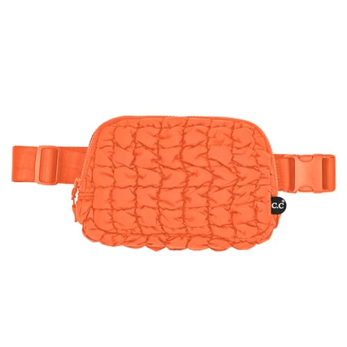 C.C Gürteltasche für Damen, Bauchtasche, Crossbody-Taschen für Frauen, modische Hüfttaschen mit verstellbarem Riemen, Geschenke für Frauen, Gepolstert - Orange, Einheitsgröße, Klassische Passform von C.C