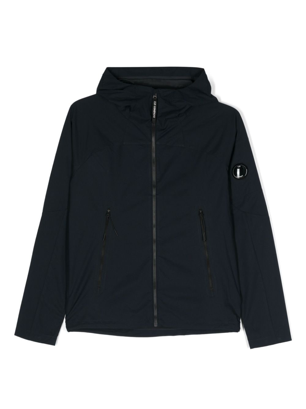 C.P. Company Kids Leichte Kapuzenjacke mit Linsen-Detail - Blau von C.P. Company Kids